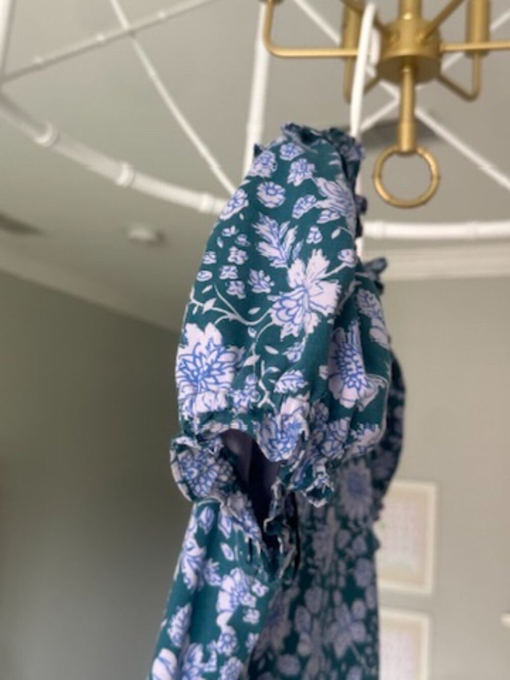 Maeve Anthropologie Floral Blouse - Green and Lavender - Picture 5 of 6